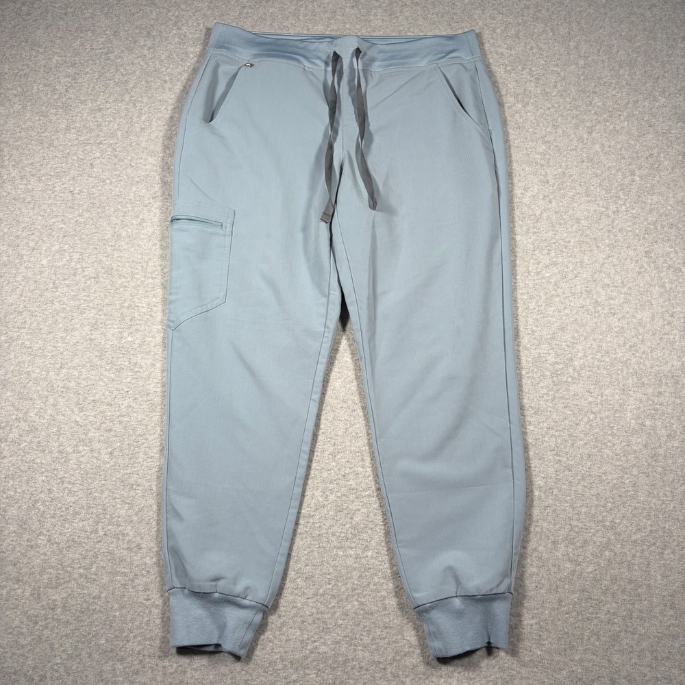FIGS Zamora Jogger Scrub Pants Women Medium Blue Technical Collection 3127